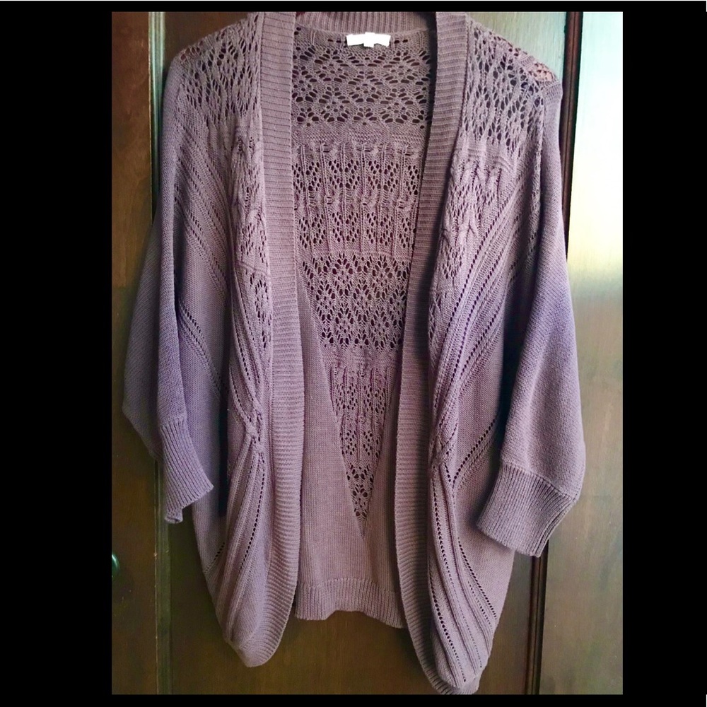 Maurice’s lavender cardigan